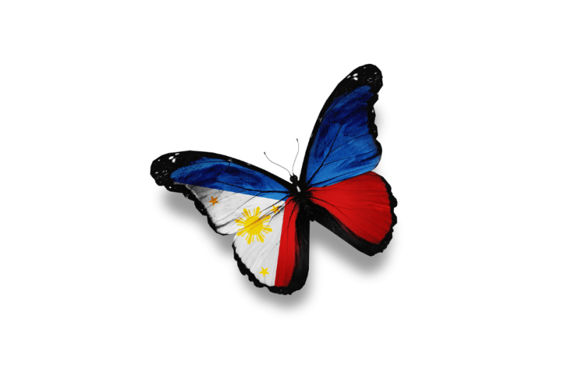 Philippine Flag on a Butterfly