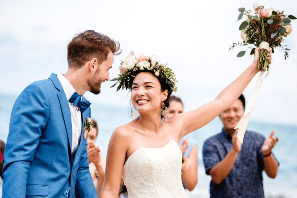 Romantic Beach Destination Wedding Between a Filipina and A Foreigner