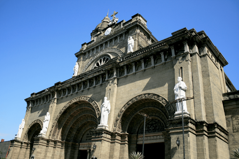 Exterior of the Manila Cathedral in the Philippines - Understanding Filipino Dating Culture - Blossoms Dating Blog