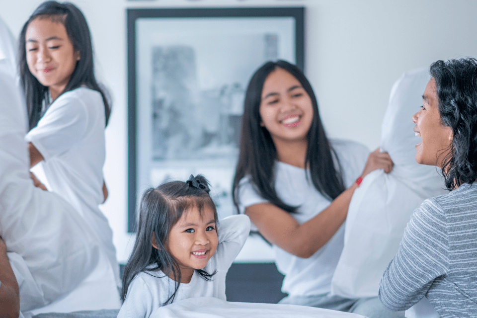 Filipino Family Pillow Fight