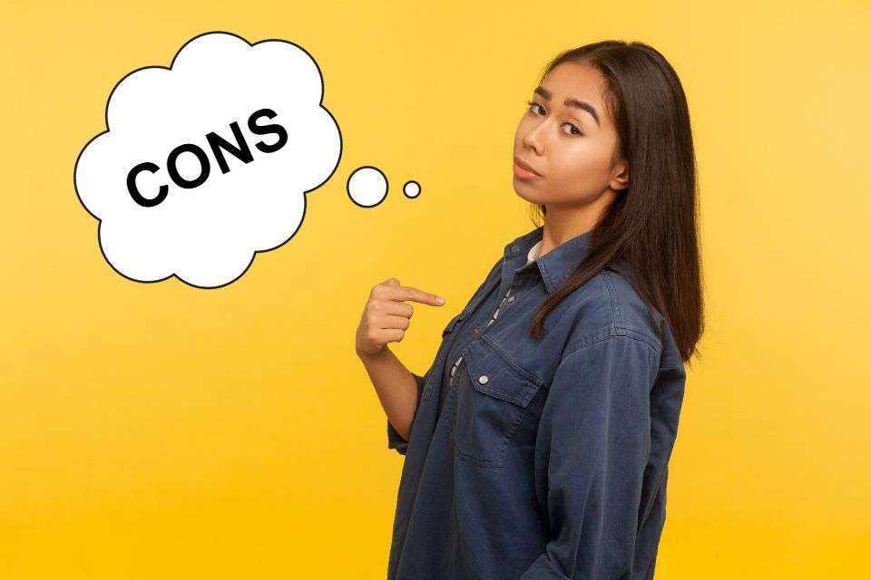 Filipino Woman Pointing to Herself - The Pros and Cons of Dating a Filipino Woman - Blossoms Dating Blog