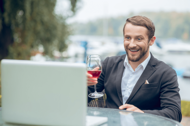 Smiling Foreign Man in Online Date - Simple Guide to Online Dating Etiquette - Blossoms Dating Blog