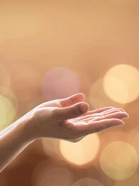 Christian Filipino Woman's Hands Praying for the Holy Spirit