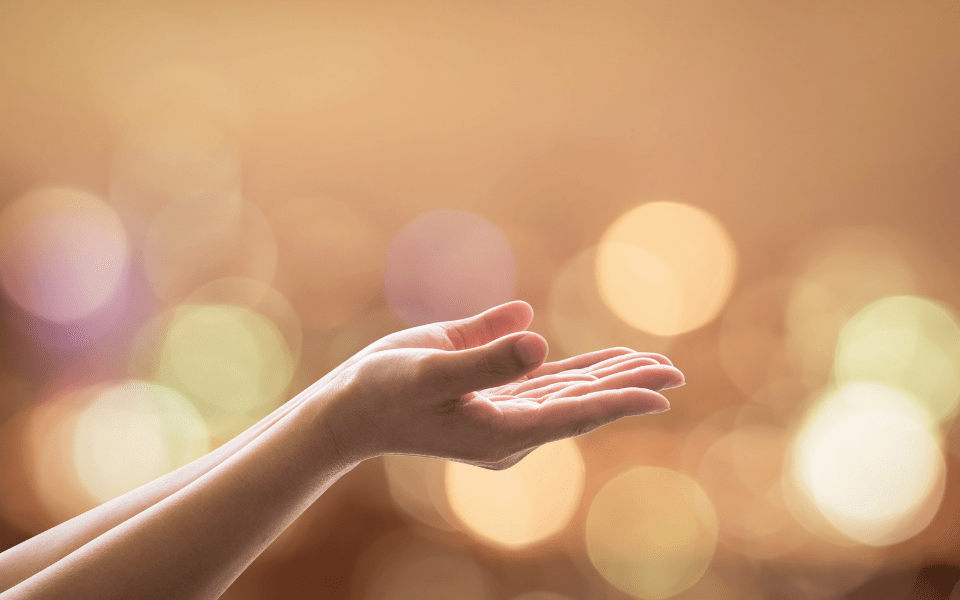 Christian Filipino Woman's Hands Praying for the Holy Spirit