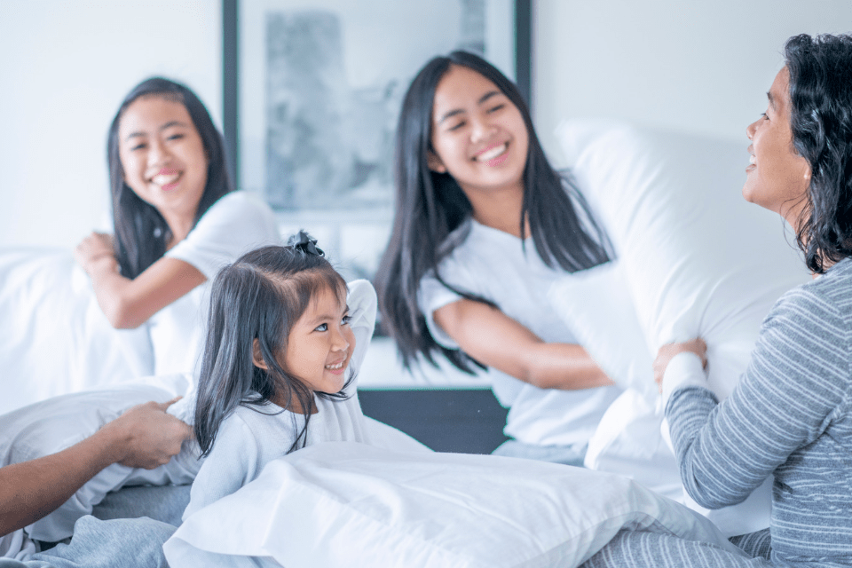 Filipino Family Pillow Fight