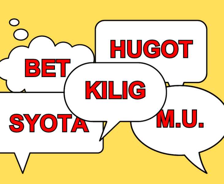Filipino Dating Terms and Acronyms on Speech Bubbles