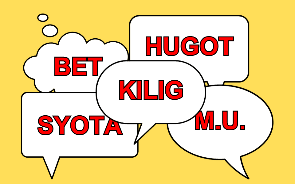 Filipino Dating Terms and Acronyms on Speech Bubbles