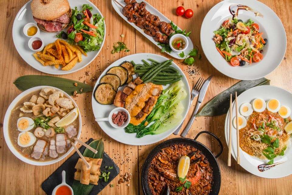 A Variety of Filipino Food Shot from the Top