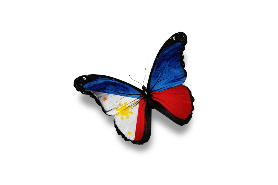 Philippine Flag on a Butterfly